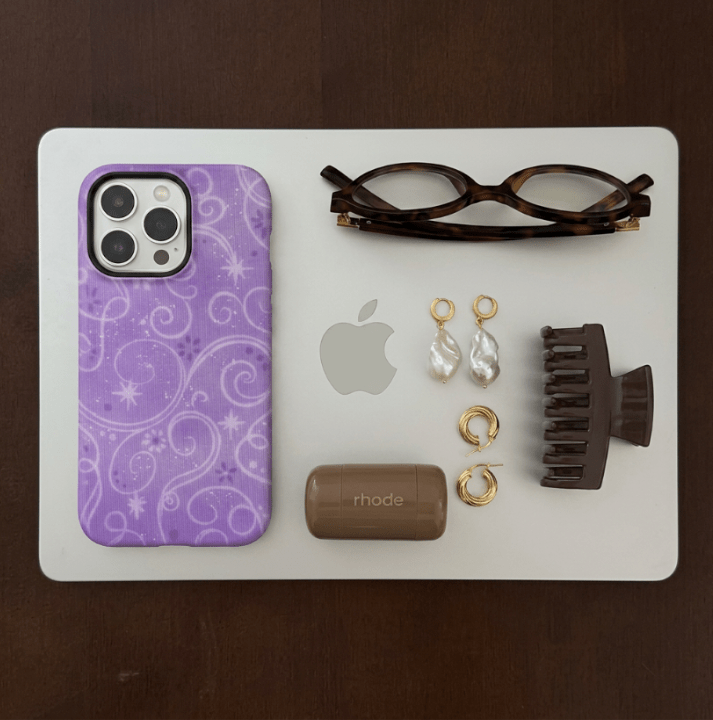 Purple Y2K Swirls Case - Layreen Cases