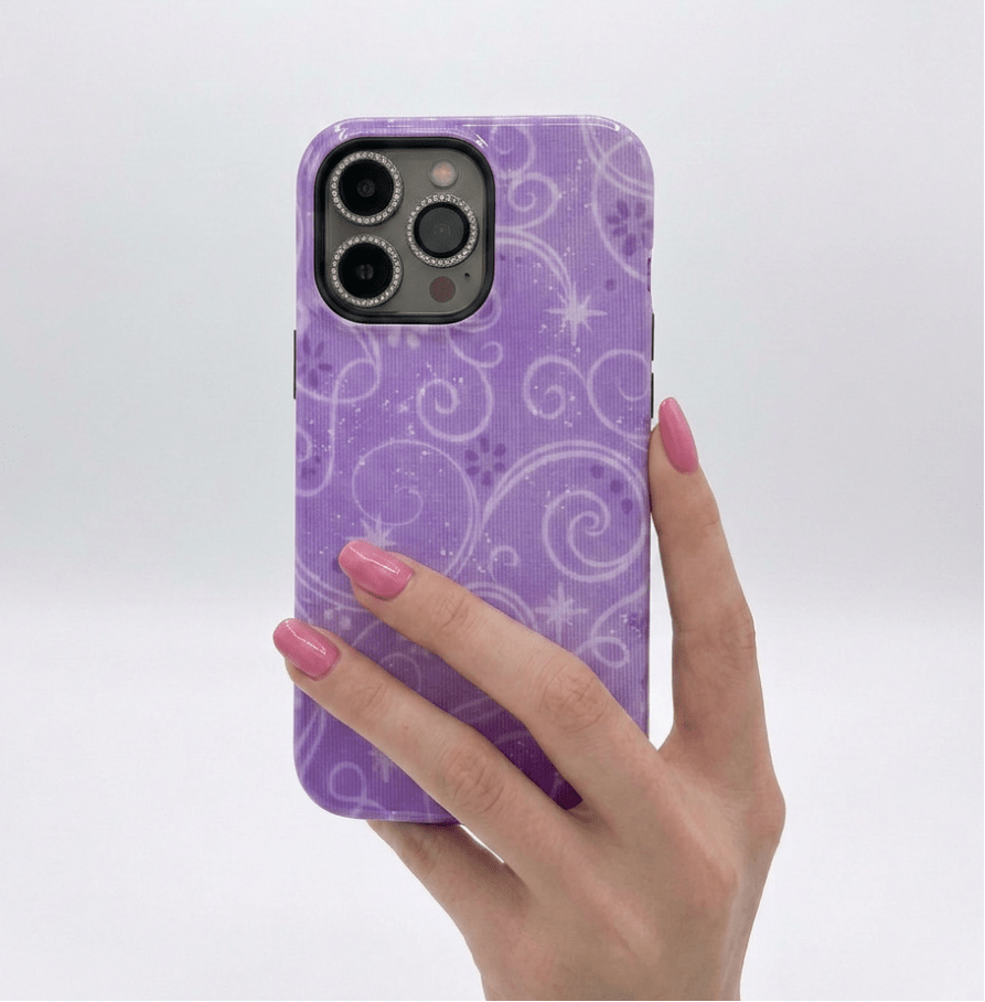 Purple Y2K Swirls Case - Layreen Cases