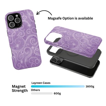 Purple Y2K Swirls Case - Layreen Cases