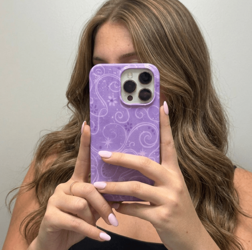 Purple Y2K Swirls Case - Layreen Cases