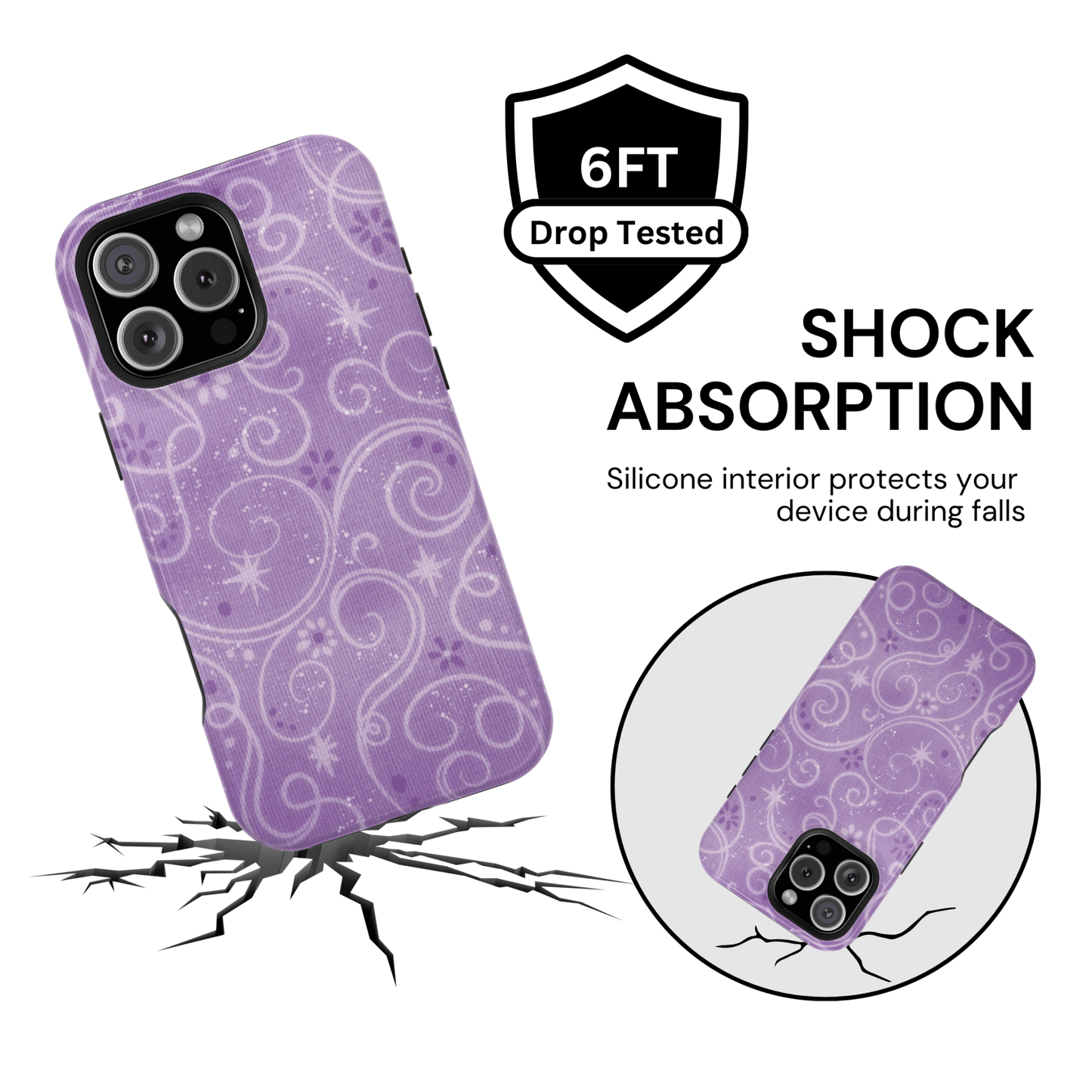 Purple Y2K Swirls Case - Layreen Cases