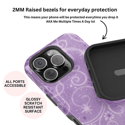 Purple Y2K Swirls Case - Layreen Cases