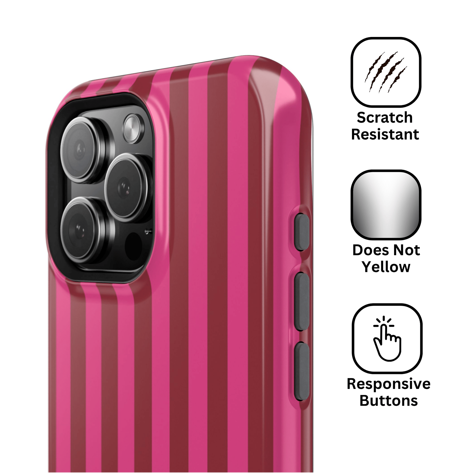 Raspberry Stripes - Layreen Cases