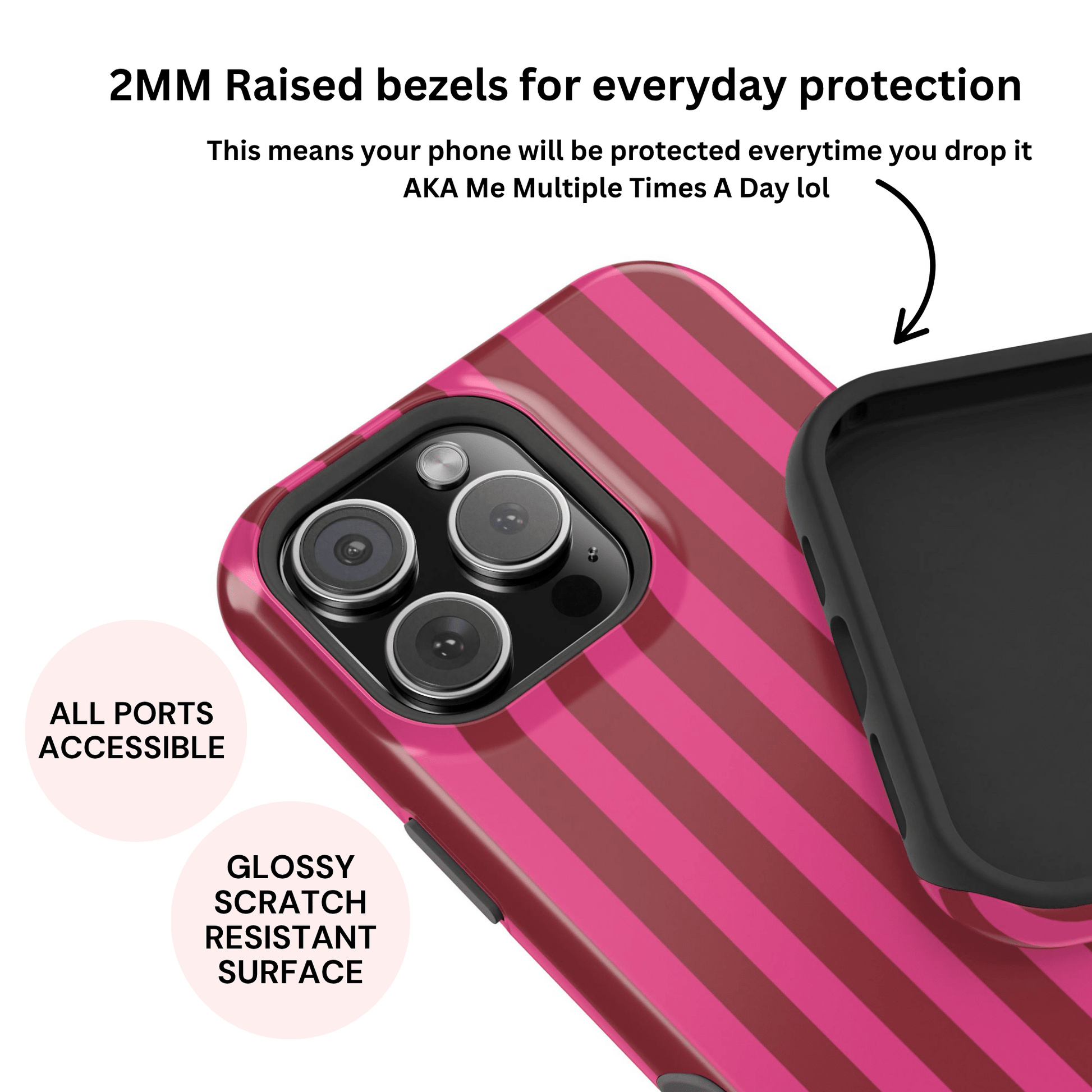 Raspberry Stripes - Layreen Cases