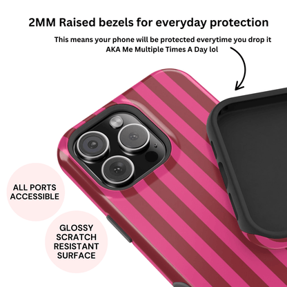 Raspberry Stripes - Layreen Cases