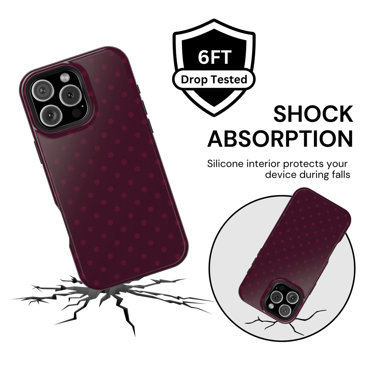 Red Wine Polka Dot Case - Layreen Cases