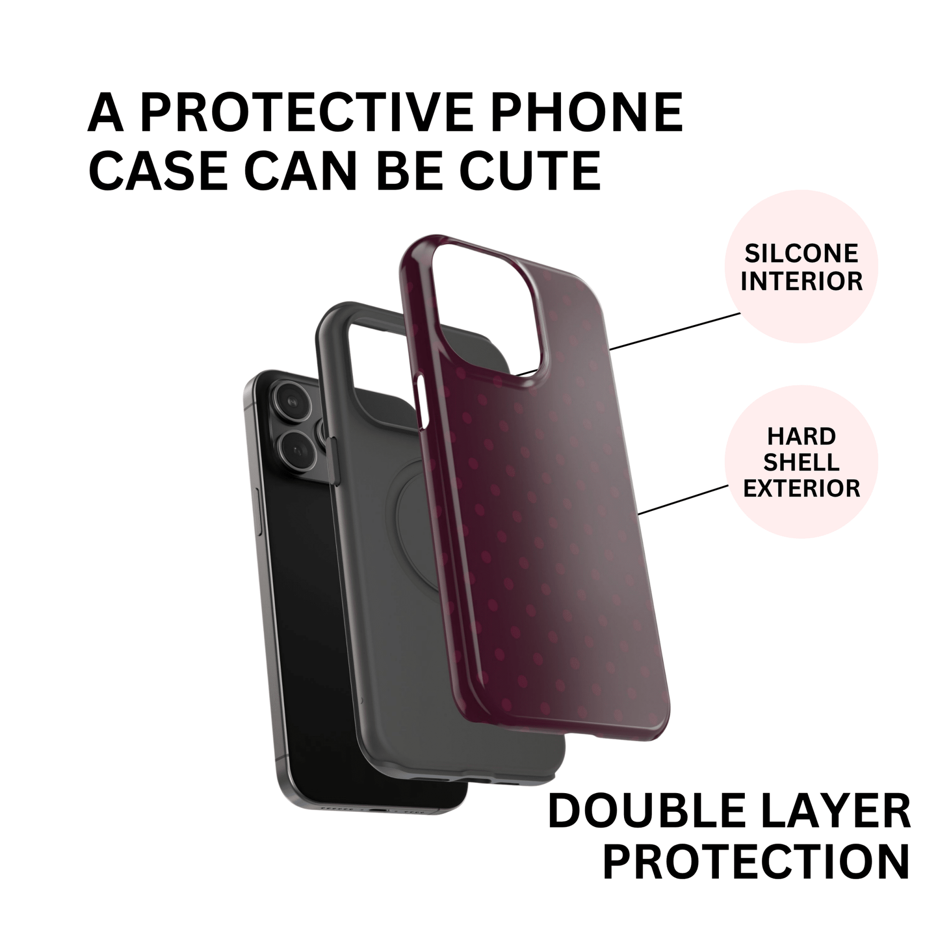 Red Wine Polka Dot Case - Layreen Cases