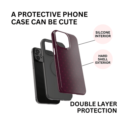 Red Wine Polka Dot Case - Layreen Cases