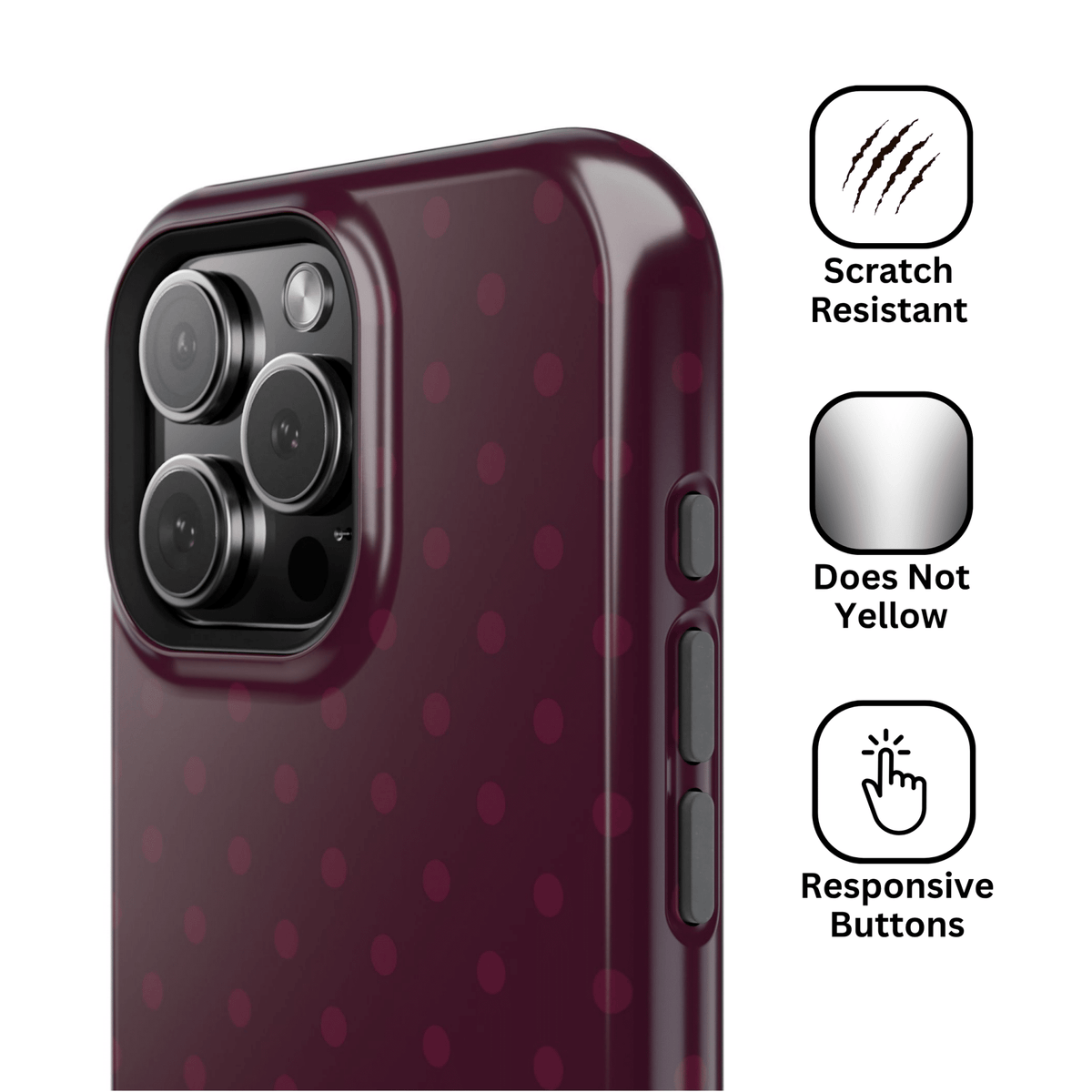 Red Wine Polka Dot Case - Layreen Cases