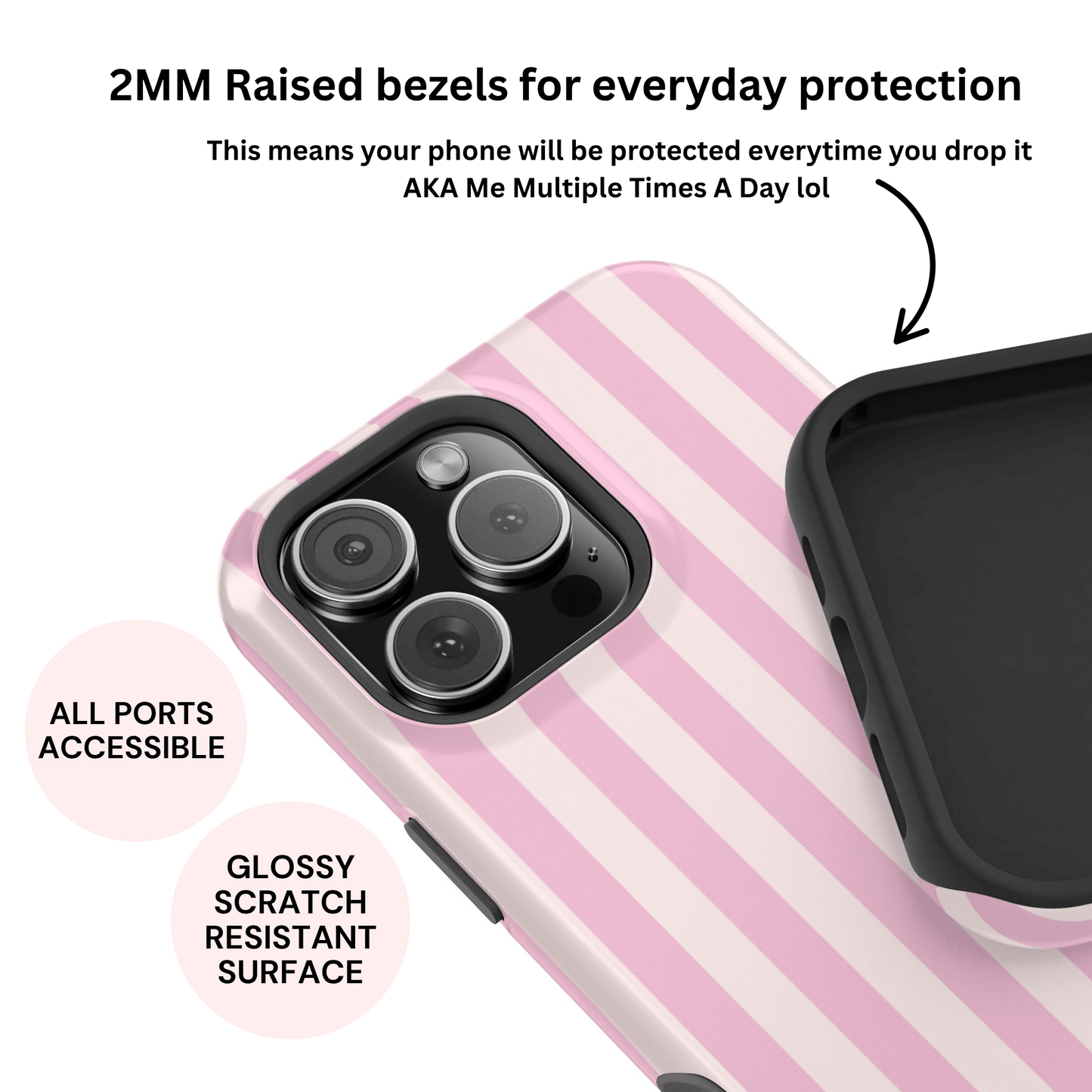 Strawberry Milk Stripes - Layreen Cases