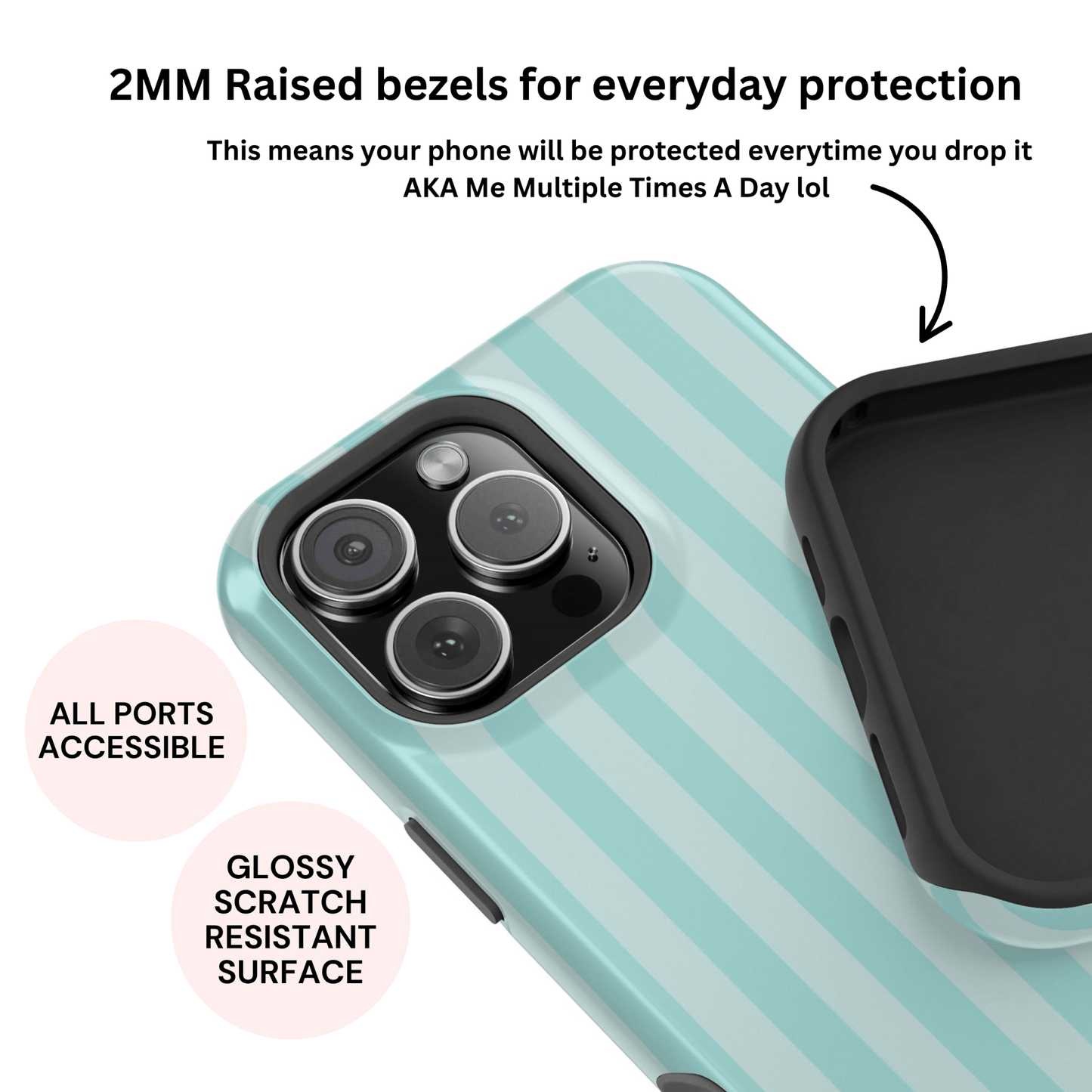 Teal Stripes - Layreen Cases
