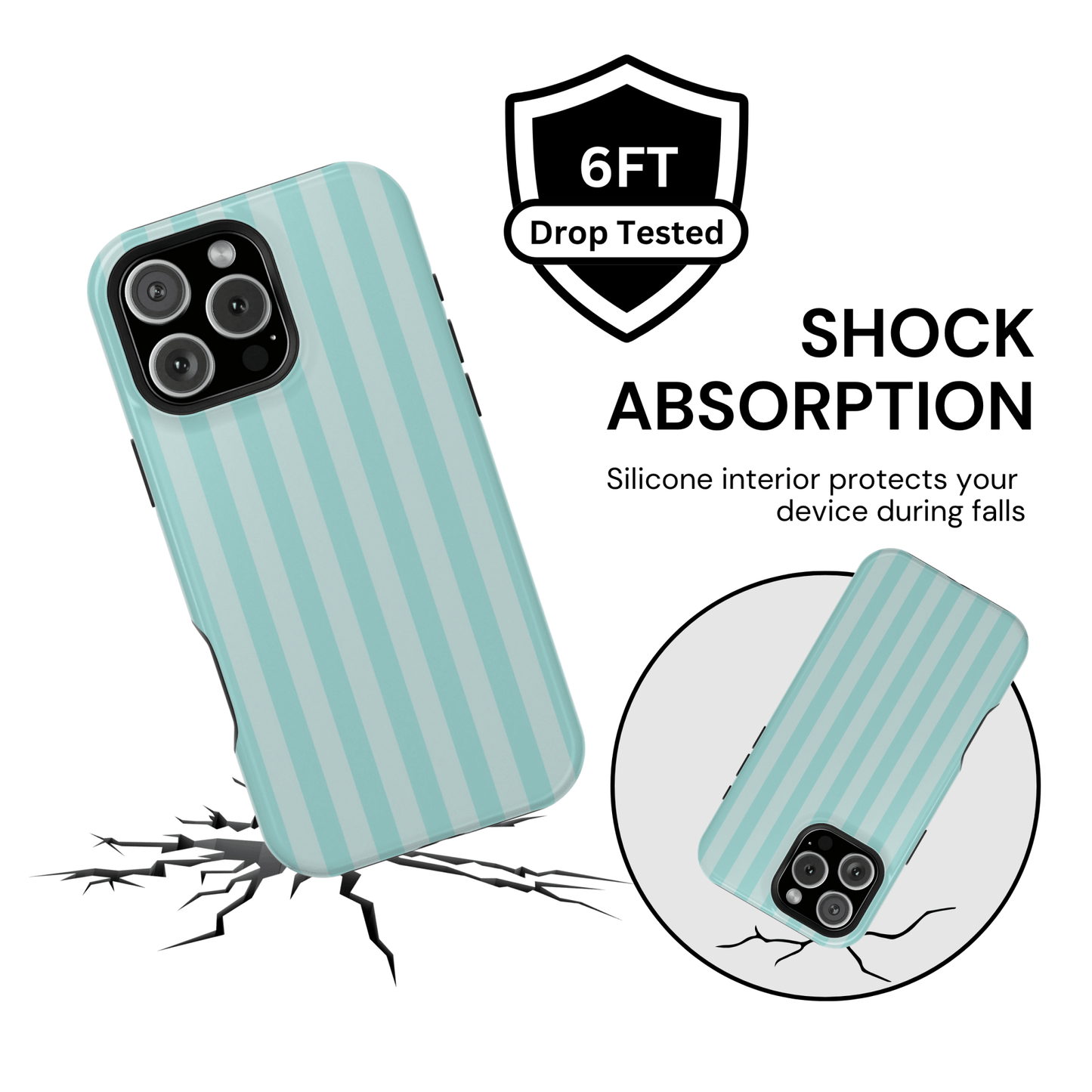 Teal Stripes - Layreen Cases