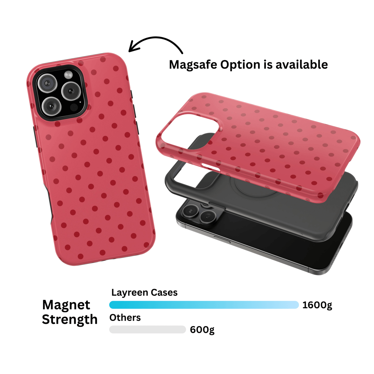 Watermelon Pink Polka Dot Case - Layreen Cases