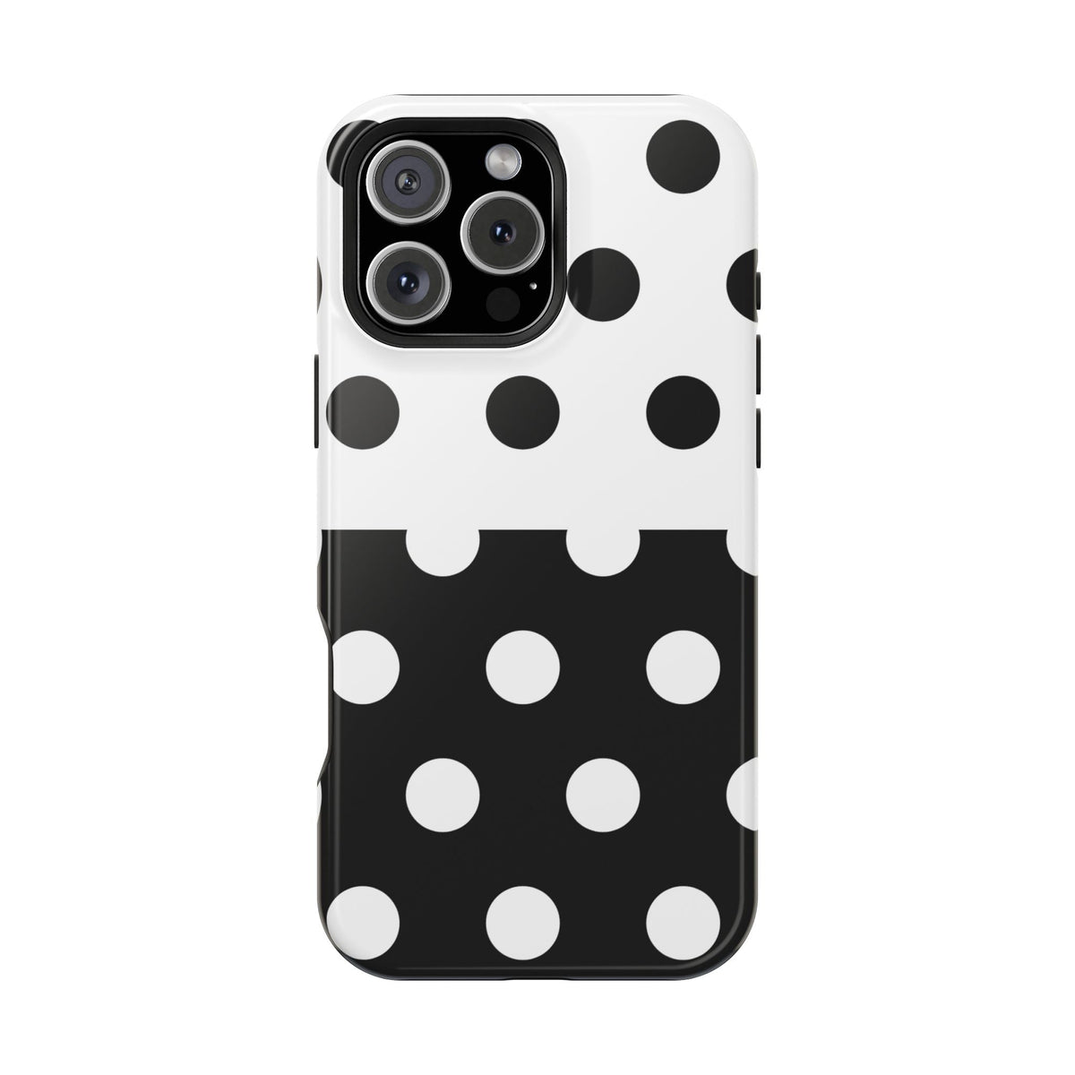 White And Black Polka Dot Split - Layreen Cases