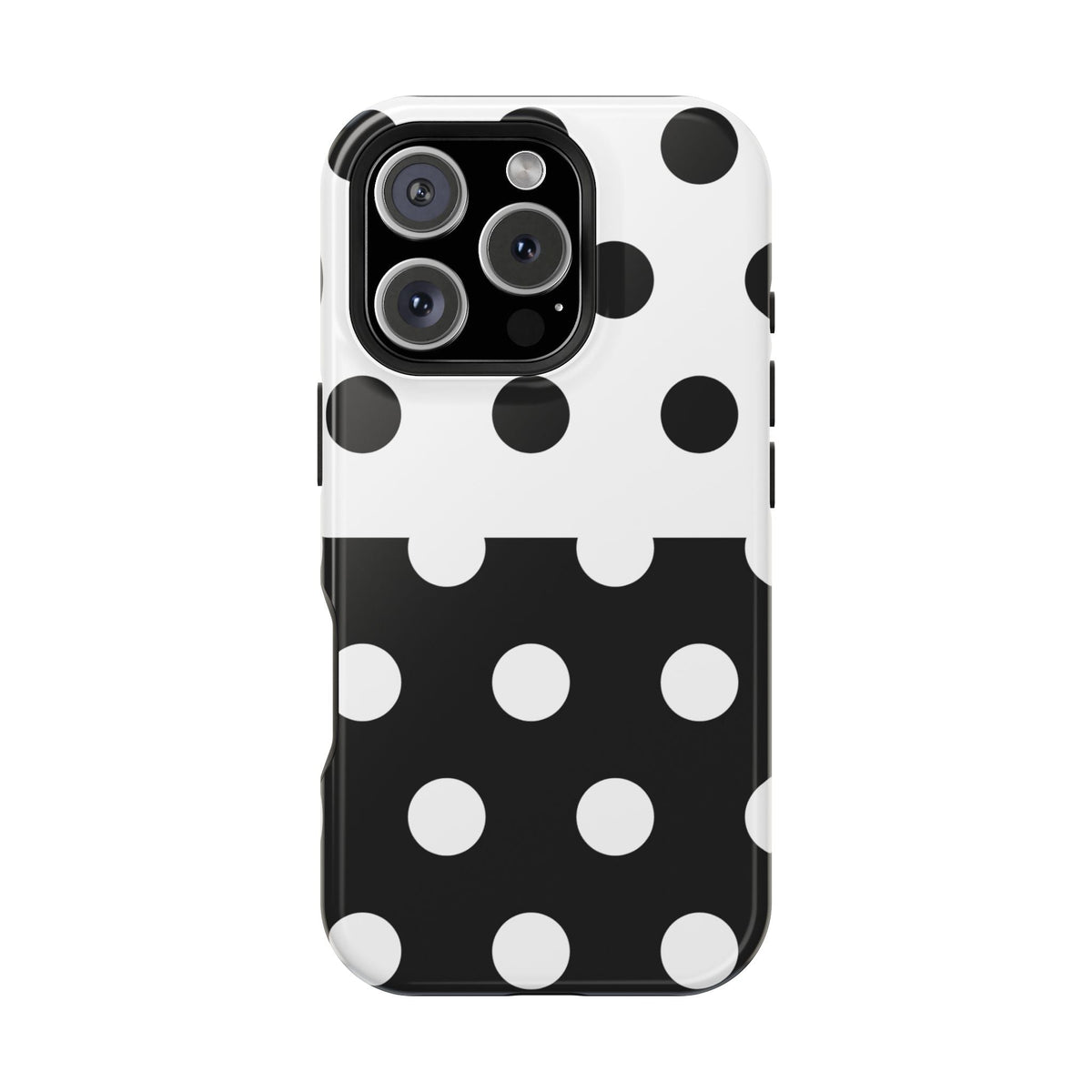 White And Black Polka Dot Split - Layreen Cases