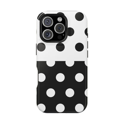 White And Black Polka Dot Split - Layreen Cases