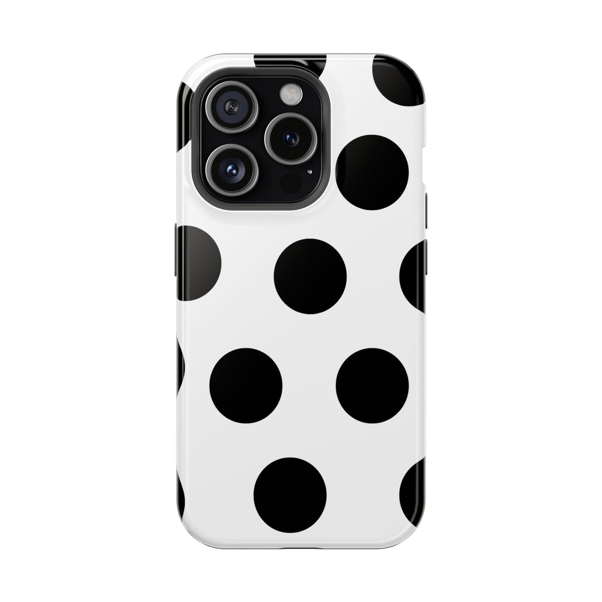 White Black Large Polka Dots - Layreen Cases