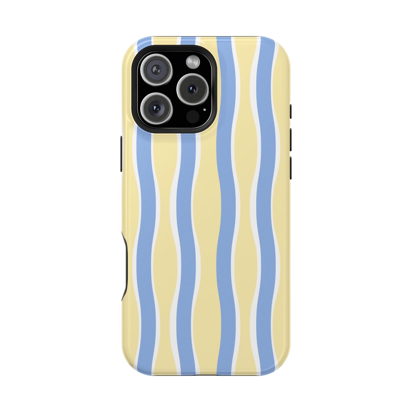 Yellow & Blue Wavy Stripes - Layreen Cases