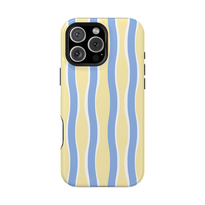 Yellow & Blue Wavy Stripes - Layreen Cases