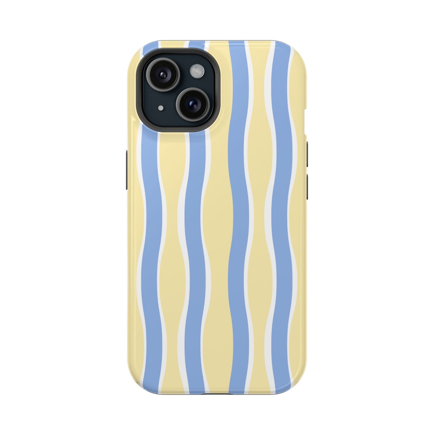 Yellow & Blue Wavy Stripes - Layreen Cases