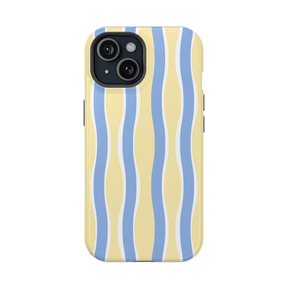 Yellow & Blue Wavy Stripes - Layreen Cases