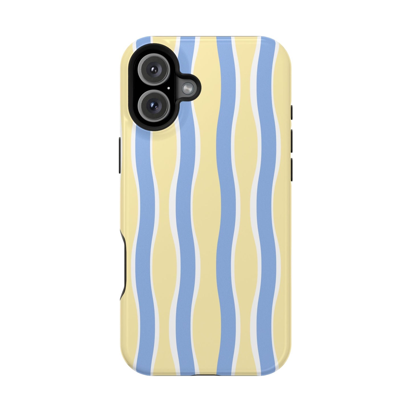 Yellow & Blue Wavy Stripes - Layreen Cases