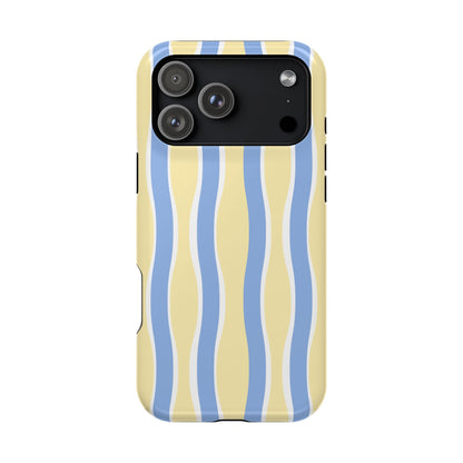 Yellow & Blue Wavy Stripes - Layreen Cases