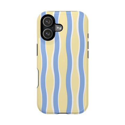Yellow & Blue Wavy Stripes - Layreen Cases