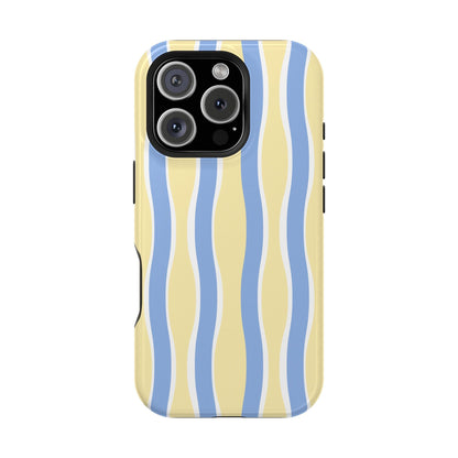 Yellow & Blue Wavy Stripes - Layreen Cases