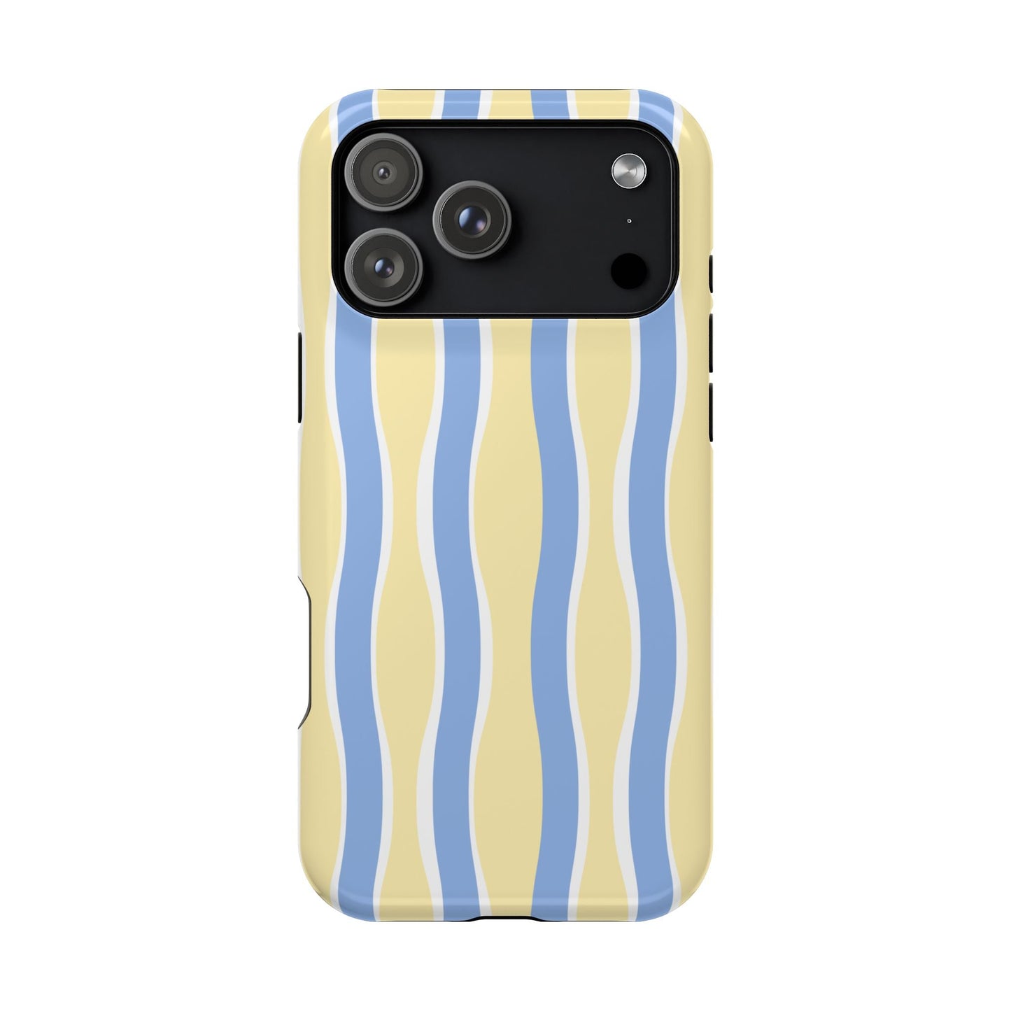 Yellow & Blue Wavy Stripes - Layreen Cases