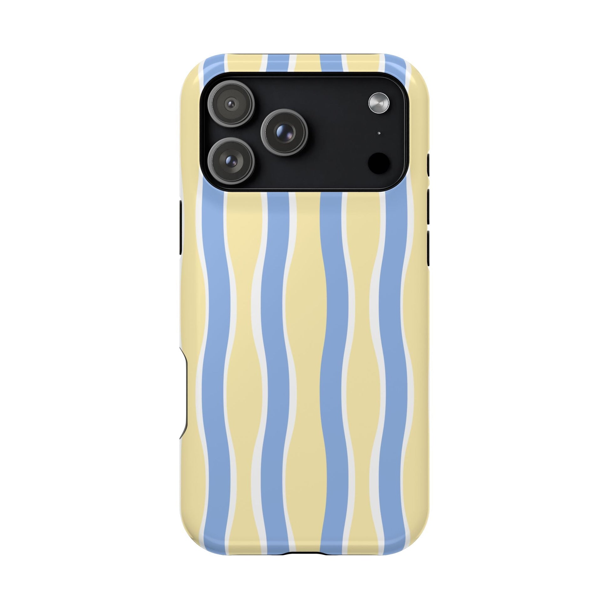 Yellow & Blue Wavy Stripes - Layreen Cases