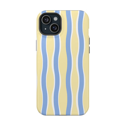 Yellow & Blue Wavy Stripes - Layreen Cases