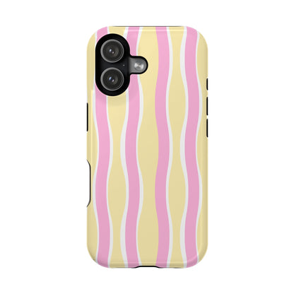 Yellow & Pink Wavy Stripes - Layreen Cases