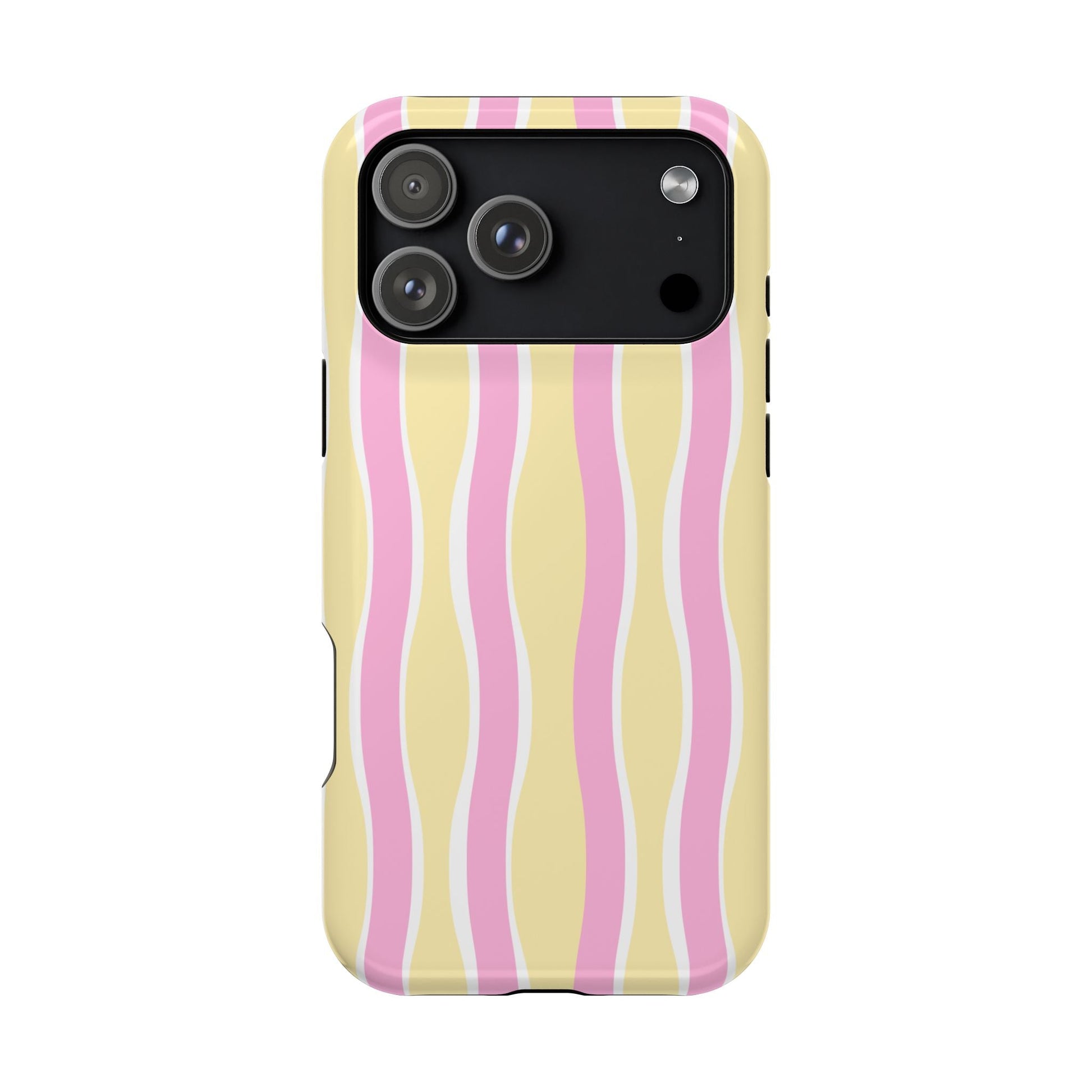 Yellow & Pink Wavy Stripes - Layreen Cases