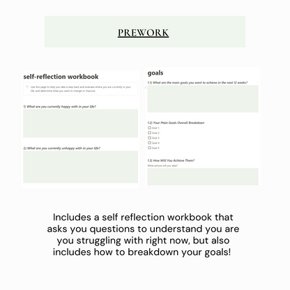 Glow Up Notion Templates | Green - Wellness By Her Shop